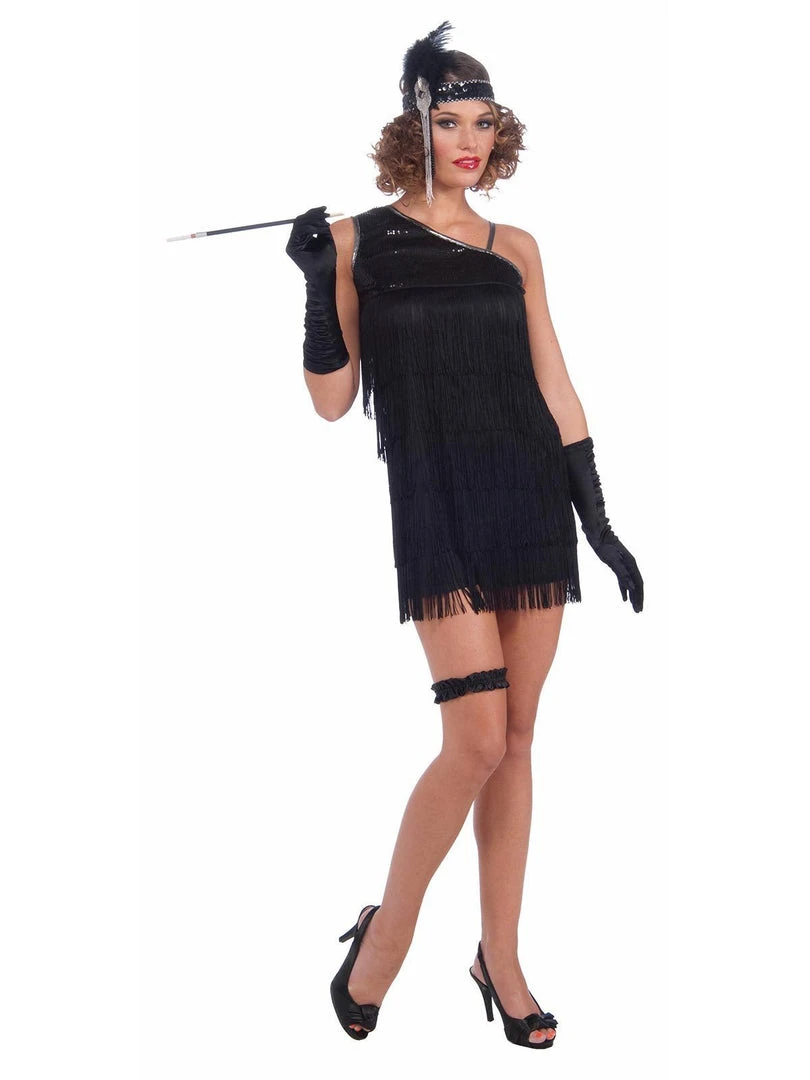 Forum Novelties 1920s Black Diamond Dazzle Flapper Costume For Adults 3 Forum Novelties 1920s Black Diamond Dazzle Flapper Costume For Adults