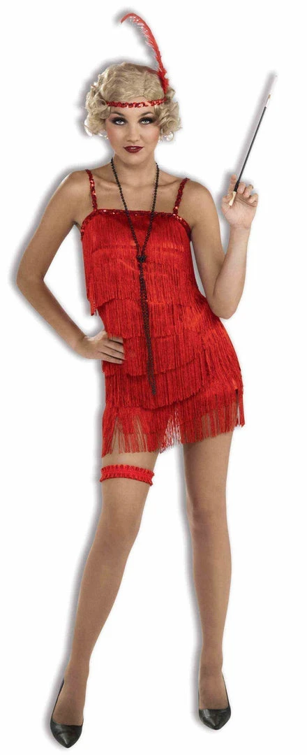 Forum Novelties 1920s Red Dazzle Flapper Costume For Adults 3 Forum Novelties 1920s Red Dazzle Flapper Costume For Adults