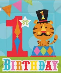 Disguise 1st Birthday Paper Plates - 8 Pack Kids