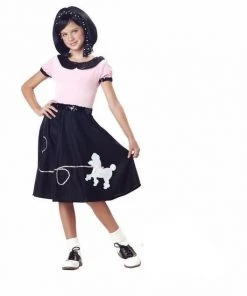 California Costume Collections 50s Hop With Poodle Skirt Costume For Kids