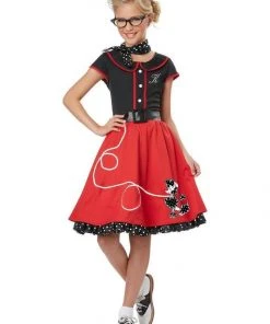 California Costume Collections 50s Sweetheart Red Costume For Kids