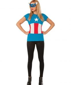Rubie's American Dream T-Shirt & Mask Set For Adults - Marvel Avengers