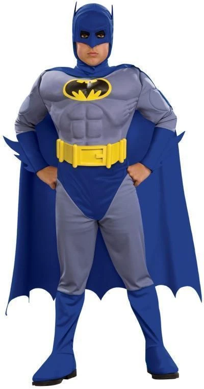 Rubie's Batman Deluxe Muscle Chest Costume For Toddlers And Kids - Warner Bros Batman: Brave And Bold 3 Rubie's Batman Deluxe Muscle Chest Costume For Toddlers And Kids - Warner Bros Batman: Brave And Bold