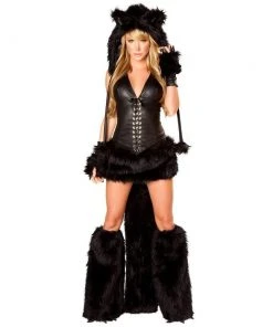 J Valentine Black Cat Sexy Deluxe Costume For Adults