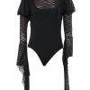 Rubie's Black Lace Blackout Bodysuit For Adults