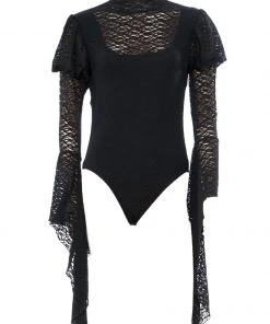 Rubie's Black Lace Blackout Bodysuit For Adults