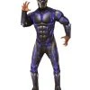 Rubie's Black Panther Deluxe Battle Costume For Adults - Marvel Black Panther 1 Rubie's Black Panther Deluxe Battle Costume For Adults - Marvel Black Panther