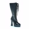 Ellie Shoes Inc Black Patent Lace Up Boots For Adults