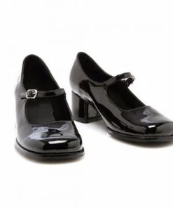 Ellie Shoes Inc Black Patent Maryjane Heel Shoe For Kids