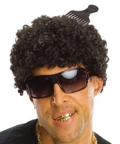 Rubie's Black Tight Afro Wig For Adults