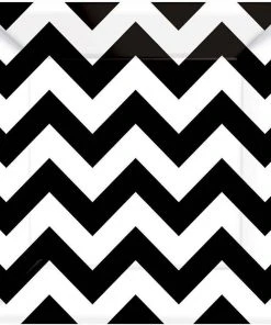 Amscan Black And White Chevron 7 Cake Plates