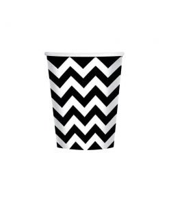 Amscan Black And White Chevron 9oz Cups