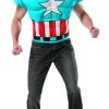 Rubie's Captain America Muscle Chest Costume Top For Adults - Marvel Avengers