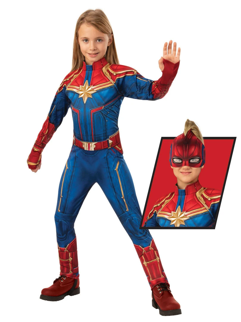 Rubie's Captain Marvel Deluxe Costume For Kids - Marvel Captain Marvel 3 Rubie's Captain Marvel Deluxe Costume For Kids - Marvel Captain Marvel