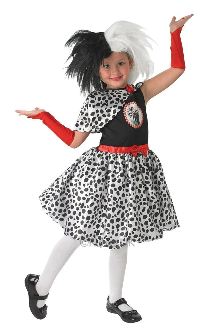 Rubie's Cruella De Vil Costume For Kids - Disney 101 Dalmatians 3 Rubie's Cruella De Vil Costume For Kids - Disney 101 Dalmatians