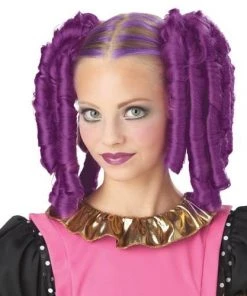 California Costume Collections Curly Magenta Hair Clips Kids