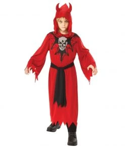 Rubie's Devil Robe With Skull & Webs Costume For Kids