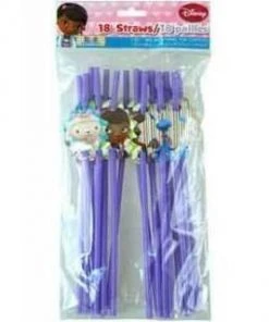 Forum Novelties Doc McStuffins 18Pk Drinking Straws - Disney Jnr