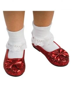 Rubie's Dorothy Red Glitter Deluxe Shoes For Kids - Warner Bros The Wizard Of Oz