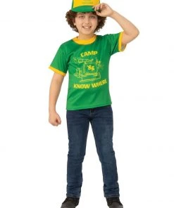 Rubie's Dustin 'Camp Know Where' T-Shirt For Kids - Netflix Stranger Things