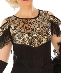 Rubie's Fabulous Flapper Black & Gold Costume For Adults