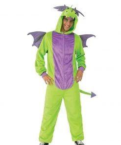 Rubie's Green Dragon Furry Onesie For Adults
