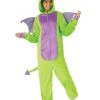 Rubie's Green Dragon Furry Onesie For Adults