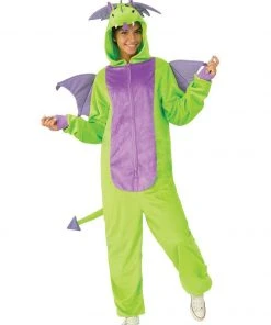 Rubie's Green Dragon Furry Onesie For Adults