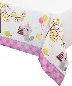 Creative Converting Happy Woodland Girl Plastic Table Cover Accessories