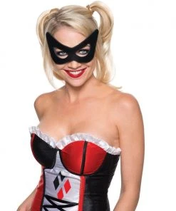 Rubie's Harley Quinn Eye Mask For Adults - Warner Bros DC Comics