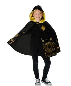 Rubie's Hogwarts Black & Gold Hooded Robe For Kids & Tweens - Warner Bros Harry Potter
