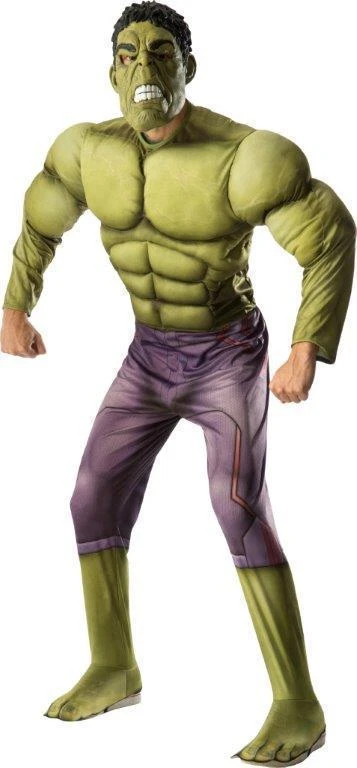 Rubie's Hulk Deluxe Costume For Adults - Marvel Avengers 3 Rubie's Hulk Deluxe Costume For Adults - Marvel Avengers
