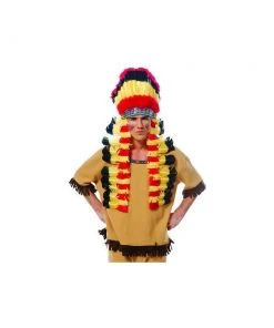Costume Culture By Franco Llc Indian Deluxe Feather Headdress Adults