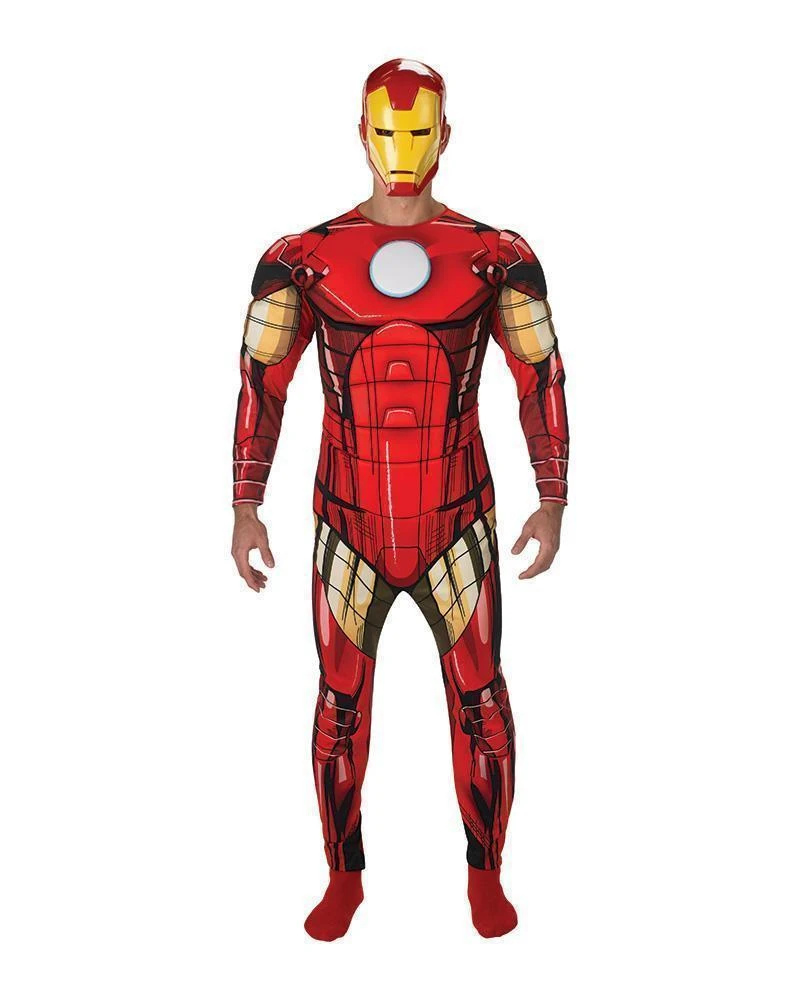 Rubie's Iron Man Deluxe Costume For Adults - Marvel Avengers 3 Rubie's Iron Man Deluxe Costume For Adults - Marvel Avengers