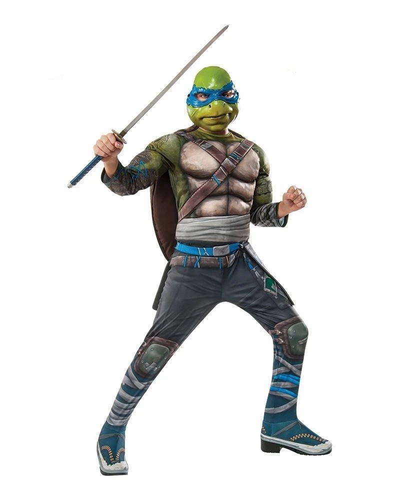 Rubie's Leonardo Deluxe Costume For Kids - Nickelodeon Teenage Mutant Ninja Turtles 3 Rubie's Leonardo Deluxe Costume For Kids - Nickelodeon Teenage Mutant Ninja Turtles