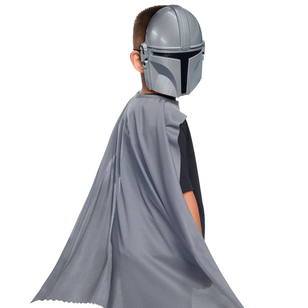 Rubie's Mandalorian Cape & Mask Set For Kids - Disney Star Wars 4 Rubie's Mandalorian Cape & Mask Set For Kids - Disney Star Wars