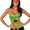 Rubie's Michelangelo Sequin Corset For Adults - Nickelodeon Teenage Mutant Ninja Turtles