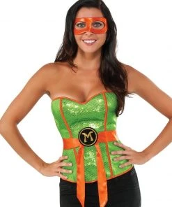 Rubie's Michelangelo Sequin Corset For Adults - Nickelodeon Teenage Mutant Ninja Turtles