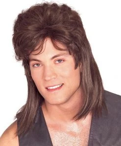 Rubie's Mullet Brown Adult Wig
