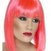 Smiffys Neon Pink Glam Wig For Adults