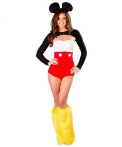 J Valentine Nicky Mouse Romper Costume For Adults