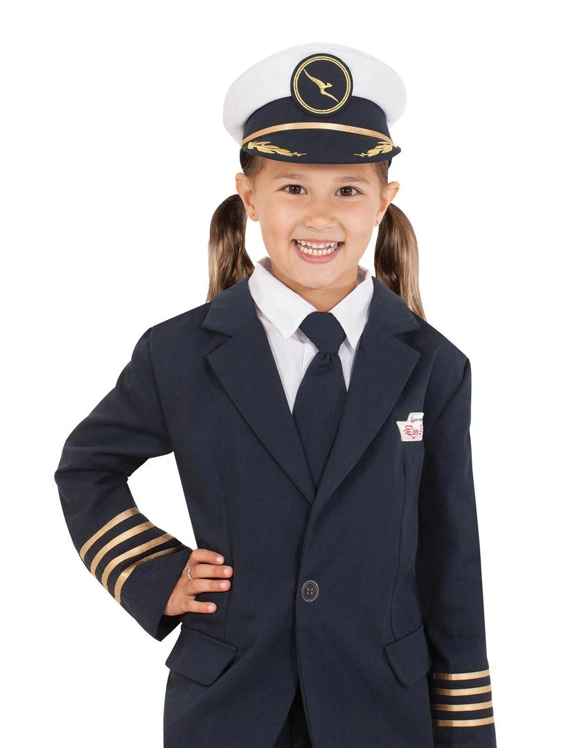 Rubie's Qantas Pilots Hat For Kids - QANTAS 4 Rubie's Qantas Pilots Hat For Kids - QANTAS