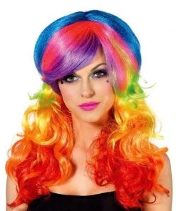Leg Avenue Rainbow Rocker Multicolour Wig For Adults
