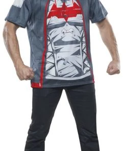 Rubie's Red Hood Hoodie Top & Mask Set For Adults - Warner Bros DC Comics