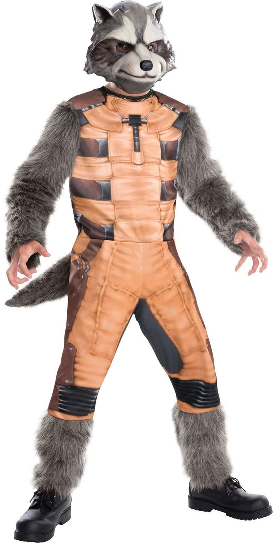 Rubie's Rocket Raccoon Deluxe Costume For Kids - Marvel Guardians Of The Galaxy 3 Rubie's Rocket Raccoon Deluxe Costume For Kids - Marvel Guardians Of The Galaxy