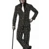 Forum Novelties Skeleton Bone Pin-Stripe Suit For Adults 2 Forum Novelties Skeleton Bone Pin-Stripe Suit For Adults