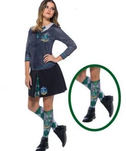 Rubie's Slytherin Costume Socks For Teens & Adults - Warner Bros Harry Potter