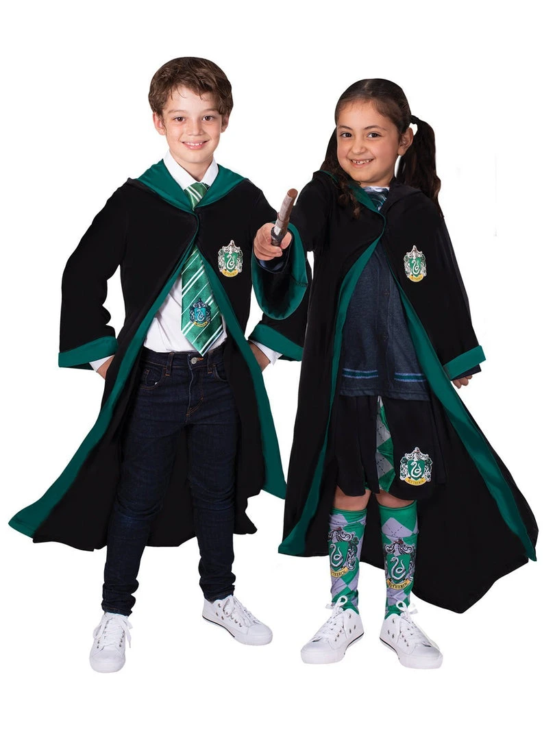 Rubie's Slytherin Robe For Kids & Tweens - Warner Bros Harry Potter 3 Rubie's Slytherin Robe For Kids & Tweens - Warner Bros Harry Potter