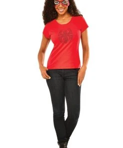 Rubie's Spider-Girl Rhinestone T-Shirt For Adults - Marvel Spider-Girl