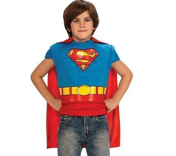 Rubie's Superman Deluxe Muscle Chest Top For Kids - Warner Bros Man Of Steel 3 Rubie's Superman Deluxe Muscle Chest Top For Kids - Warner Bros Man Of Steel